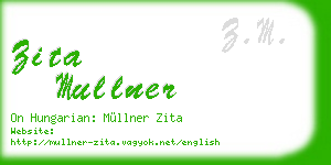 zita mullner business card